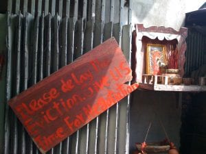 Please Delay Evictions Sign - Boeung Kak Lake