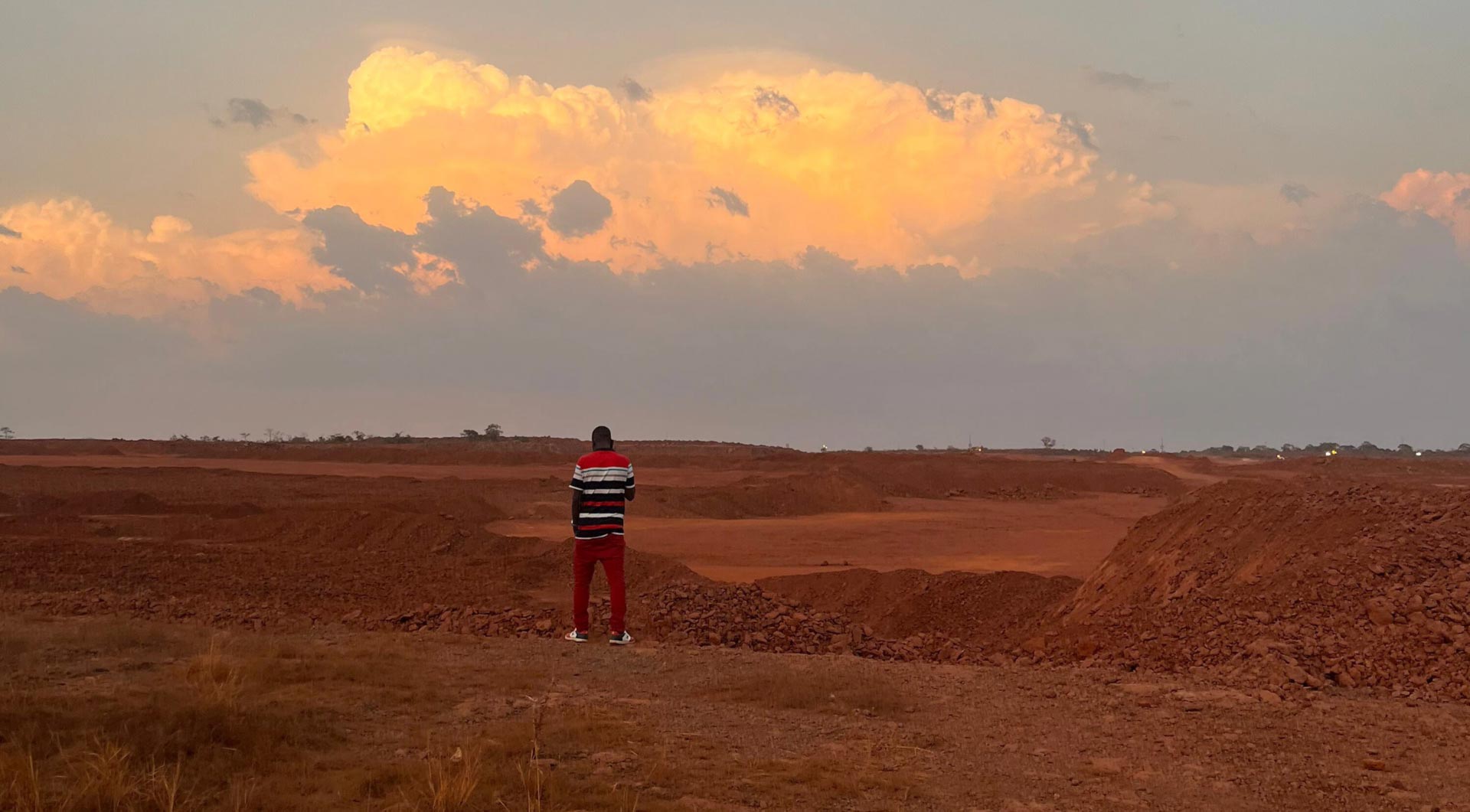 Bauxite mining site south of the Cogon River.